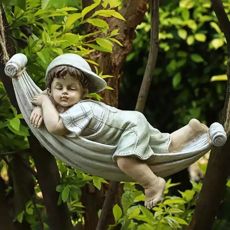 

Garden Furnishings Cartoon Characters Retro Home Landscape European-Style Creative Courtyard Hanging Basket Doll