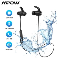 mpow s10 pro bluetooth sports earphones ipx7 waterproof wireless earbuds with cvc8 0 noise cancelling microphone 14h playtime