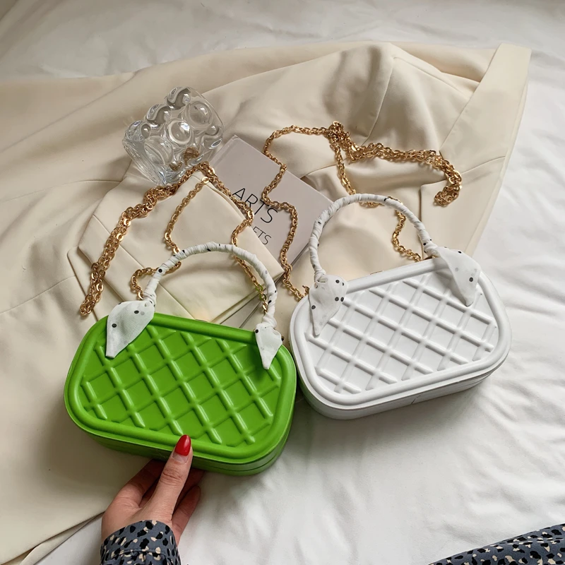 

Kiwi Green Shoulder Bag Women Trendy Box Bags 2021 Leather Pu Quilted Female Luxury Handbag Geometric Designer Sac A Main Femme