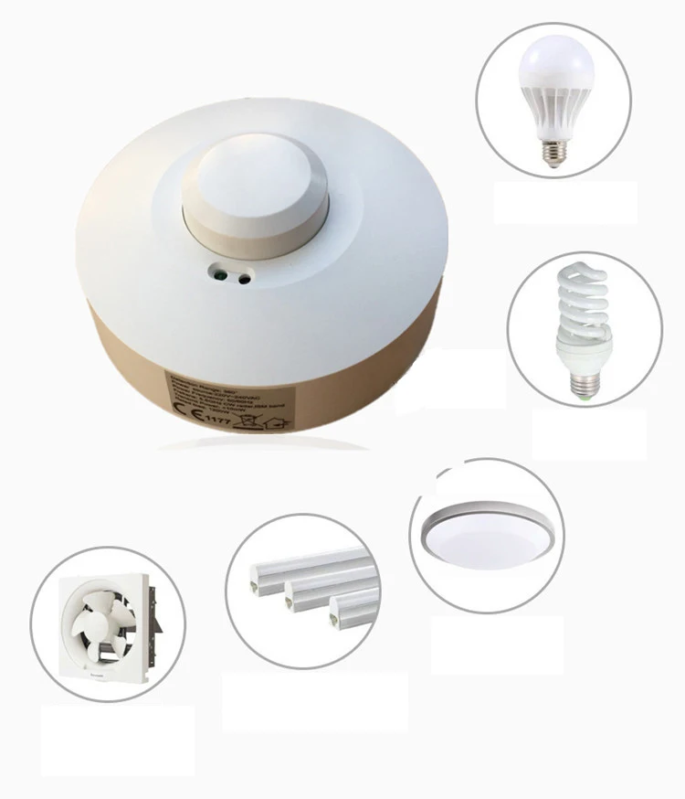 New110-220v 5,8 GHz HF Systerm светодиодный светильник с радиолокационным датчиком на 360 градусов, потолочный светильник, детектор движения
