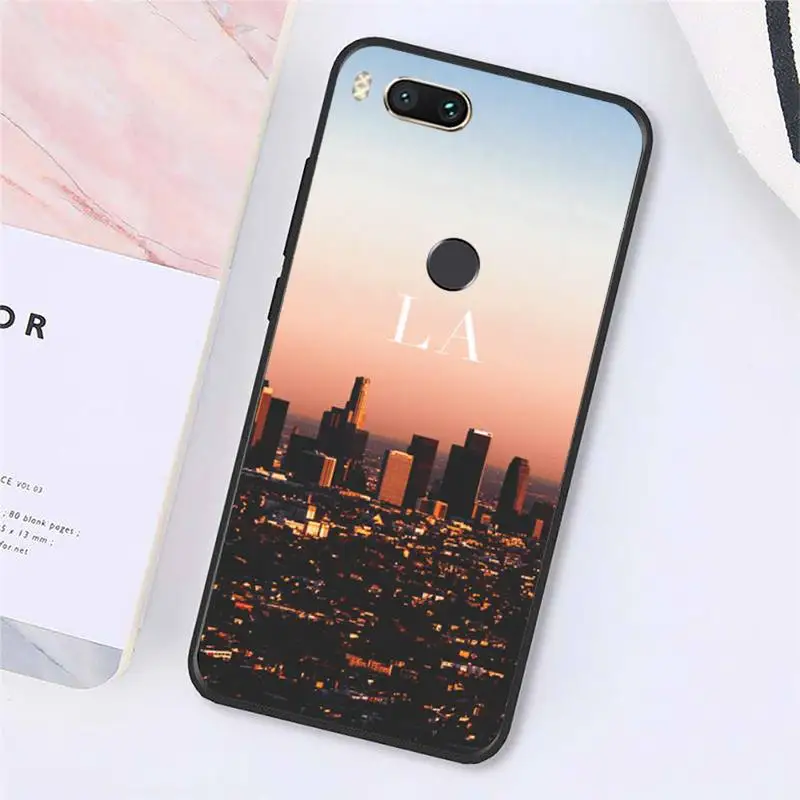 

Travel Los Angeles California letter Phone Case For Xiaomi Redmi note 7 8 9 t k30 max3 9 s 10 pro lite funda coque