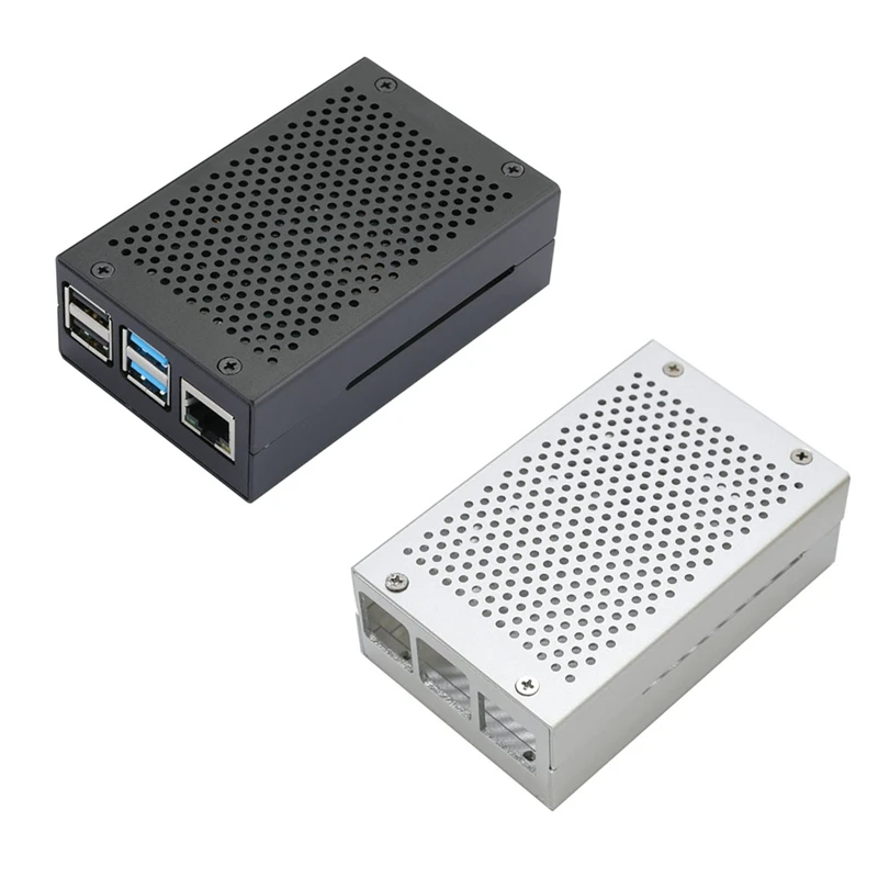 

Алюминиевый Чехол для Raspberry Pi 4, металлический чехол с охлаждающим вентилятором и радиаторами для Raspberry Pi 4 Model B
