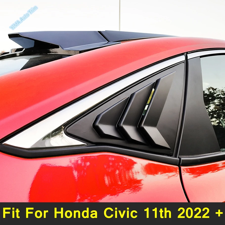 

Rear Quarter Window Louvers Spoiler Car Tunning Panel Side Air Vent Cover Trim For Honda Civic 11th 2022 Exterior Accessories