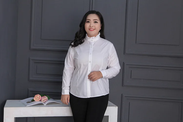TUHAO, большие размеры, 3XL, 4XL, 5XL, 6XL, блузка, женские топы, официальные, офисные, для девушек, белая блузка, женская мода, большие размеры, женские рубашки, блузы