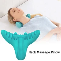 neck massager relaxation pillow portable gravity acupressure massage pillow c rest neck cervical shoulder pain relief tool