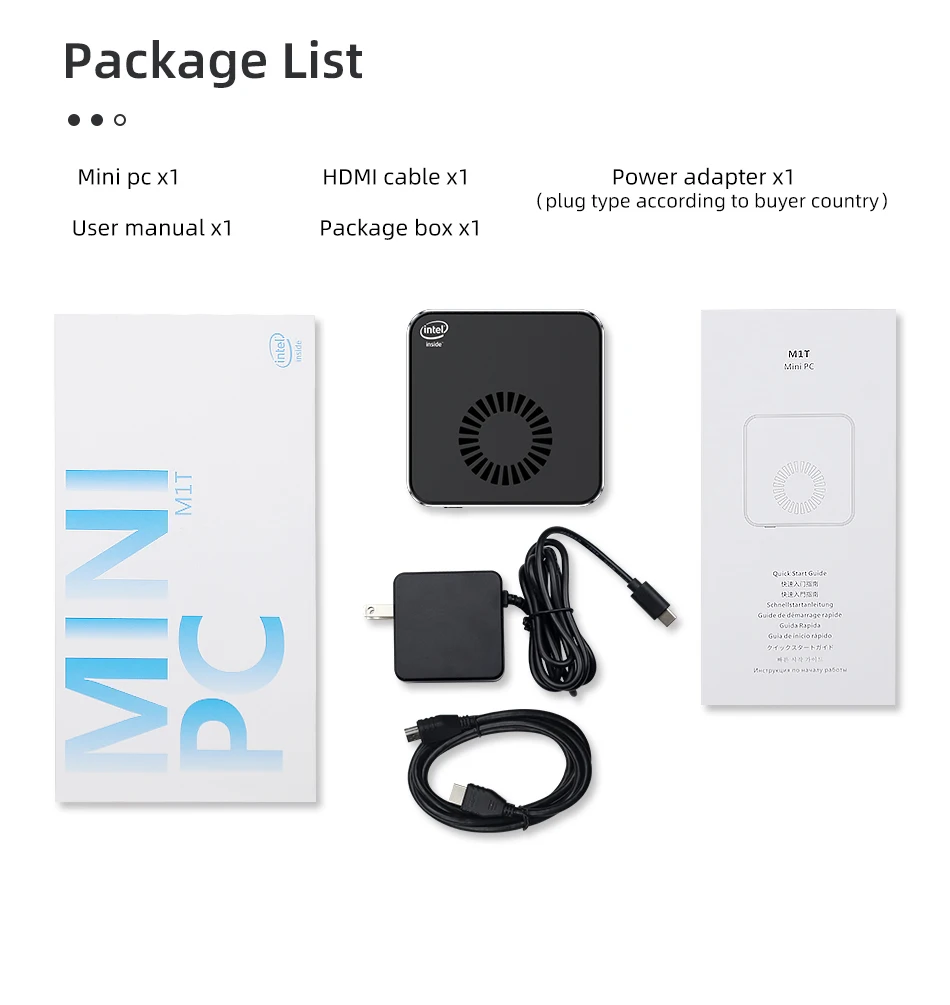 

Mini PC Intel Celeron N4100 Quad-Core 6GB LPDDR4 128GB SSD 2.4G/5.0G WiFi Bluetooth 4.2 HDMI2.0 4K 60Hz USB-C Windows10 Computer