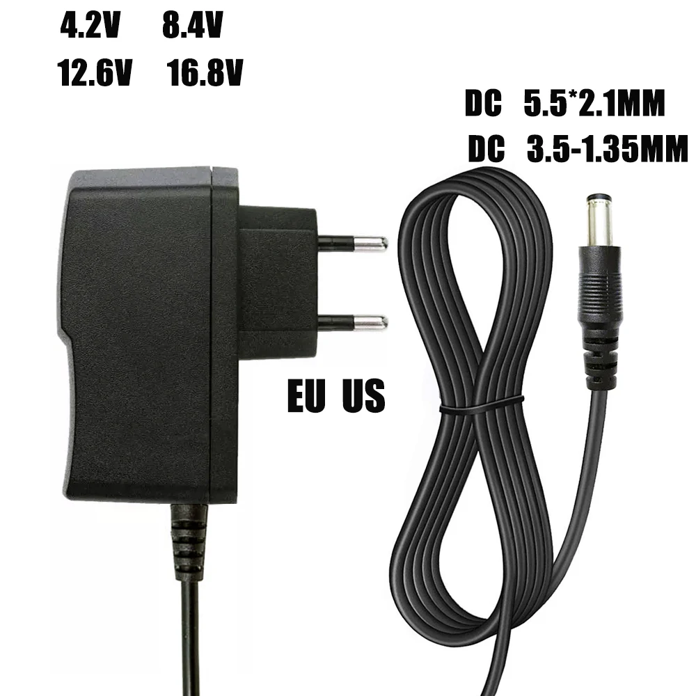 AC 100-240V DC 4.2V 8.4V 12.6V 16.8V 1A 1000MA Adapter Power Supply 4.2 8.4 12.6 16.8 V Volt charger for 18650 lithium battery - купить по