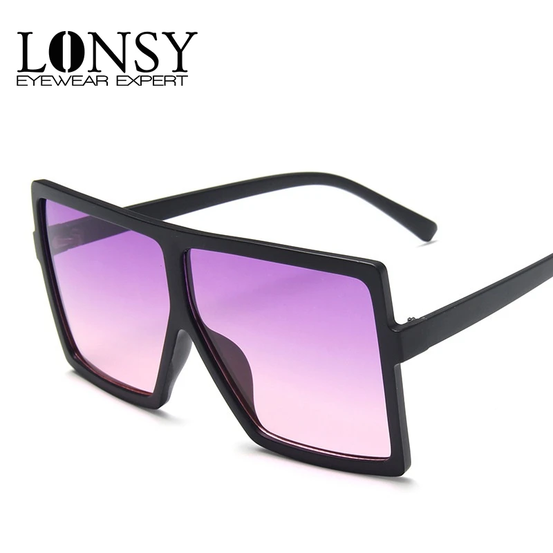 LONSY новые модные брендовые дизайнерские Квадратные Солнцезащитные очки женские