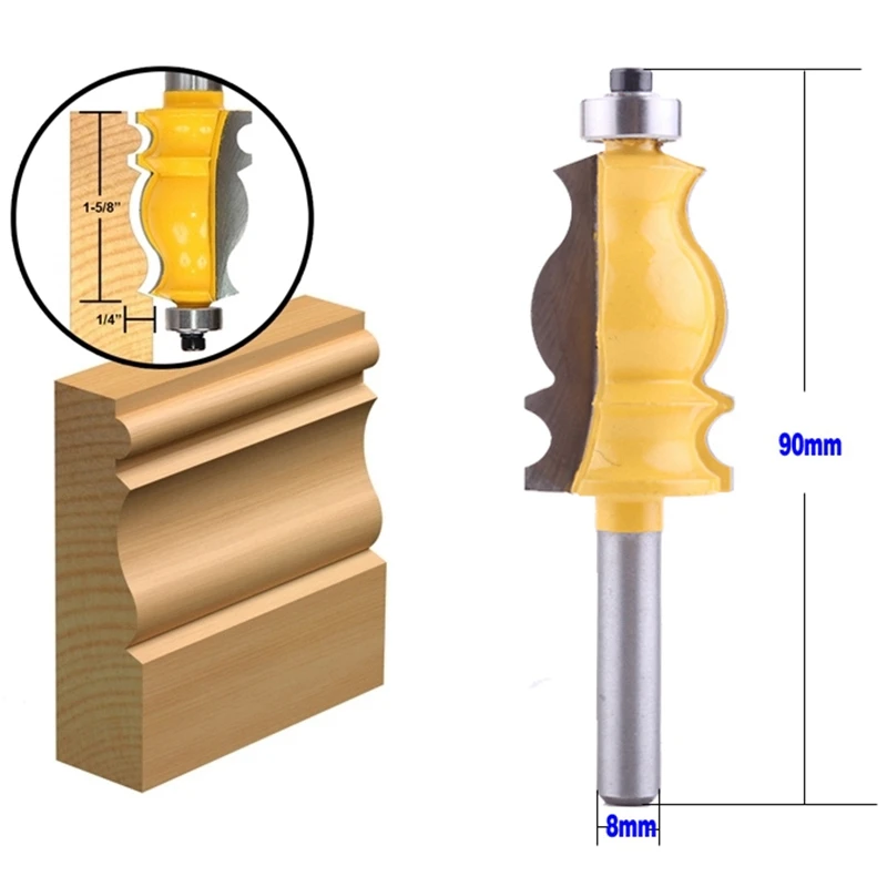 5 шт. 8 мм хвостовик корпус и база формовочный станок Набор бит ЧПУ Линейный нож