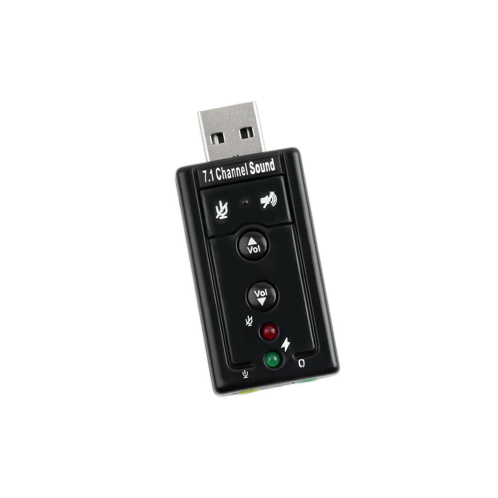 Звуковая карта 7.1 внешняя звуковая с разъемом USB и выходами 3 5 мм для наушников