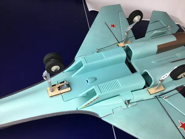 EPO SU27 Собранный пенокартон алюминиевый посадочный механизм DIY RC набор самолетов с передним рулем для FPV RC самолет с неподвижным крылом