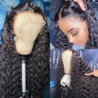 360 парик с глубокой волной спереди, предварительно выщипанные волнистые вьющиеся человеческие волосы, парик с полной застежкой 13x6, кружевной передний парик, Плетеный для черных женщин