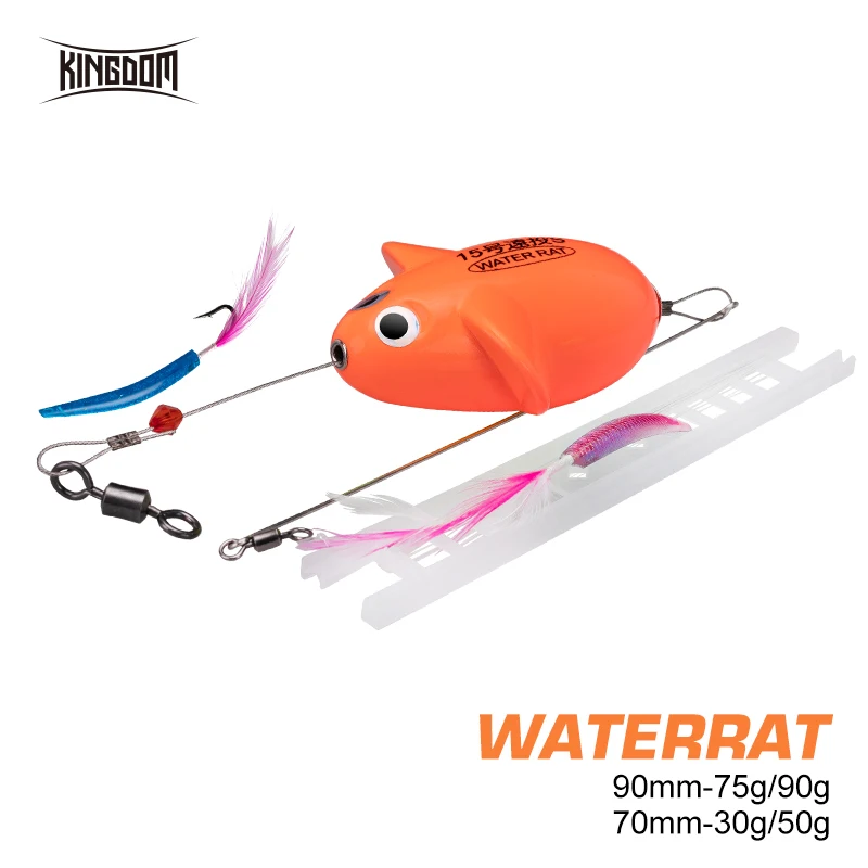 

Kingdom WATERRAT Fishing Lure Sinking Floating 70mm 30g/50g 90mm 75g/90g Artificial Far Casting Bionic Hard Bait Fishing Tackles