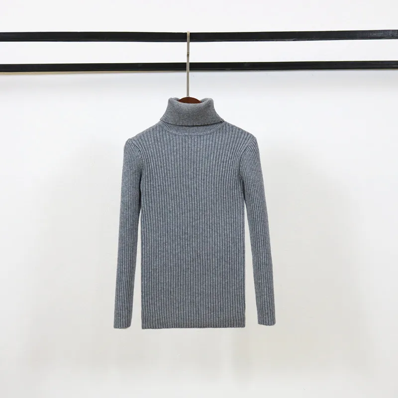 

Женский свитер, новая осенне-зимняя блузка с длинными рукавами и узким низом, свитер с высоким воротником