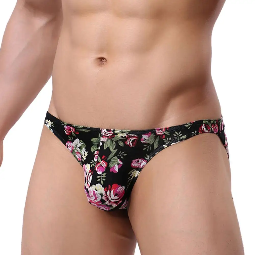 

Fashion Printed Low Waist Sexy Men Briefs Breathable Modal Underwear Underpants Comfortable to wear for Daily Life