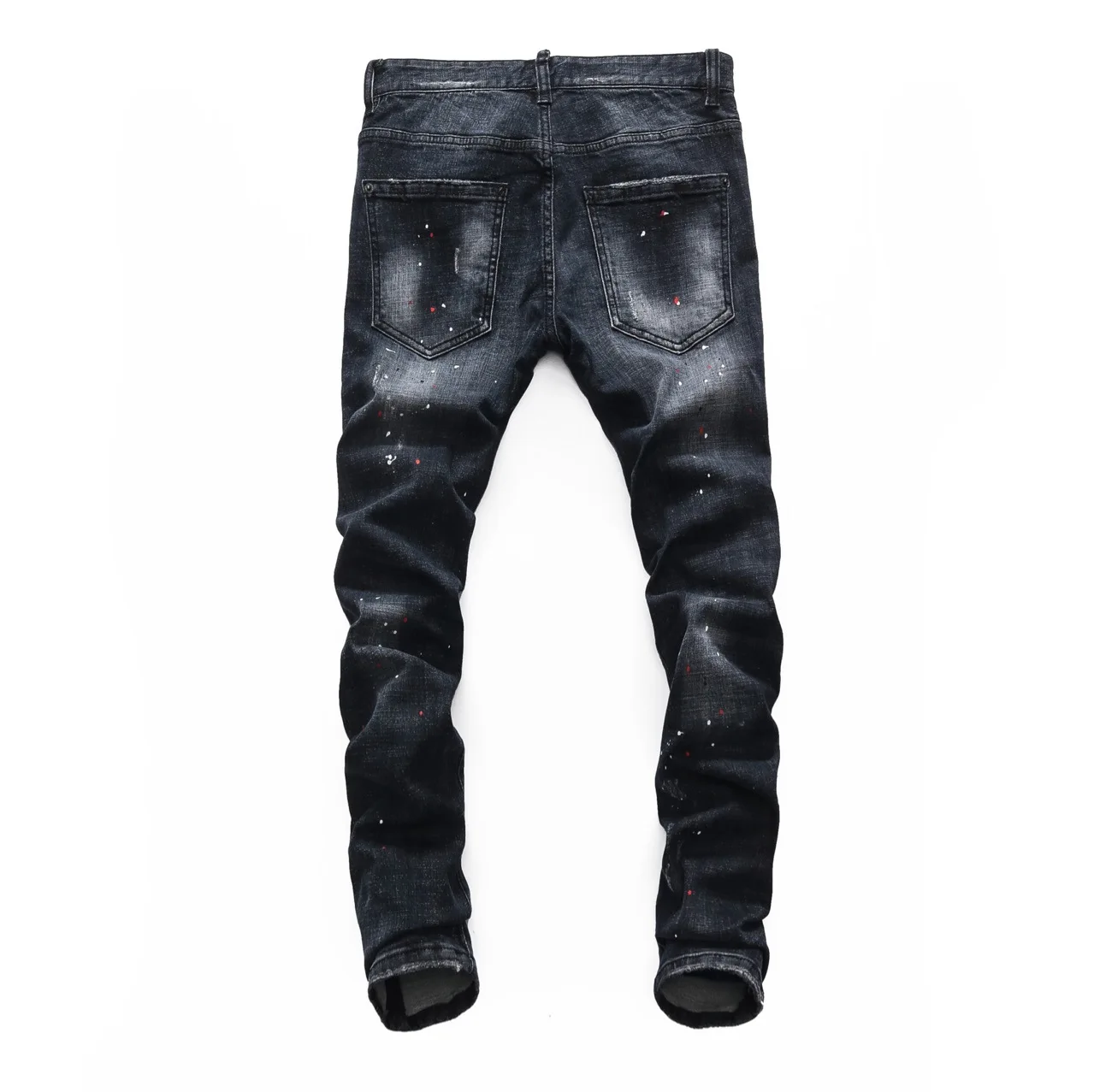 

2020 blue autumn and winter small foot blue hole small foot quality night club fashion classic jeans pants