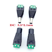 10pcs dc power plug connector 5 52 1mm female male power jack adapter plug cable connector for 352850505730 led strip light