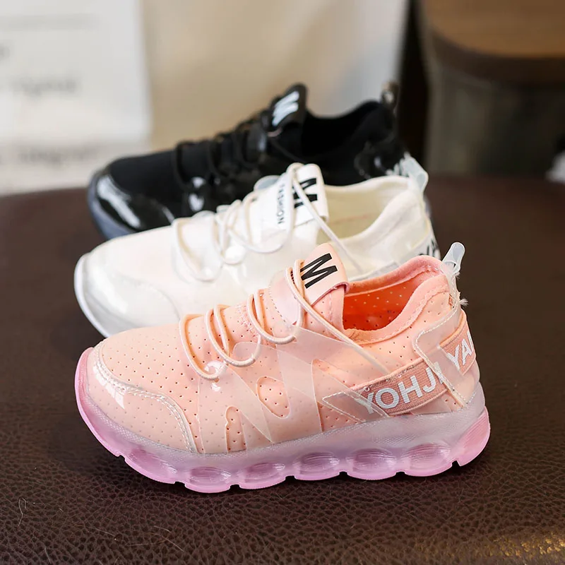 Детские кроссовки со светильник кой спортивсветильник для мальчиков и девочек