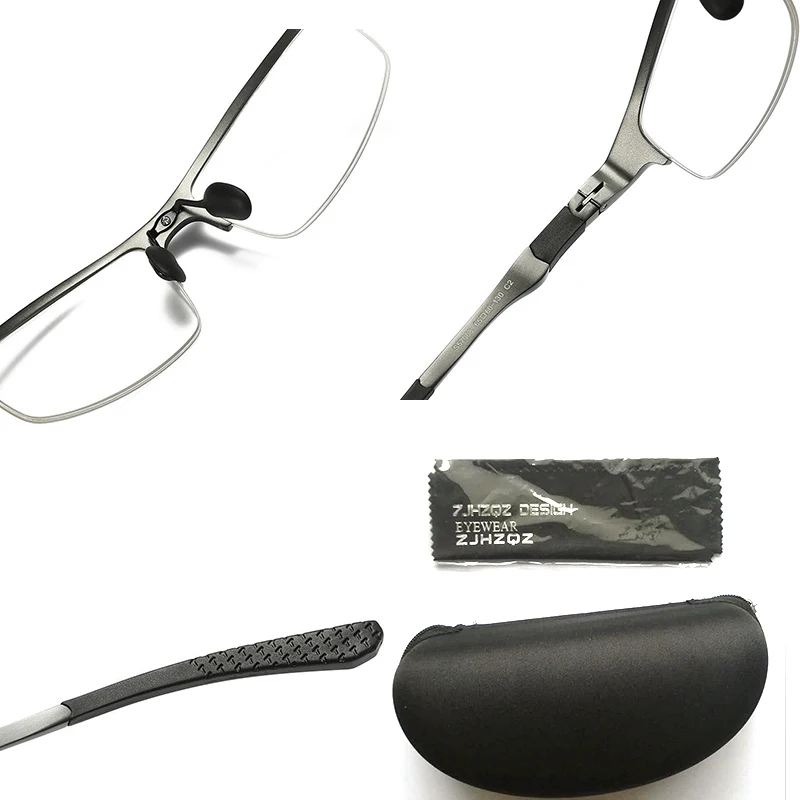 

Aluminum Retro Mens Womens Clear Lens Eyeglass Brown Black Frames Reading Fashion Optical Computer Glasses