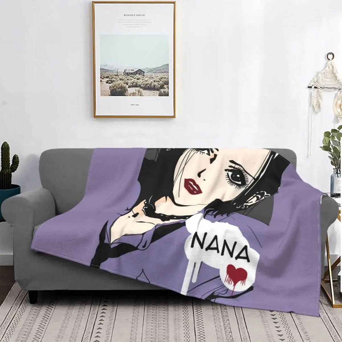 

Nana Osaki-Manta de franela de Anime, colcha cálida clásica japonesa para el dormitorio del hogar