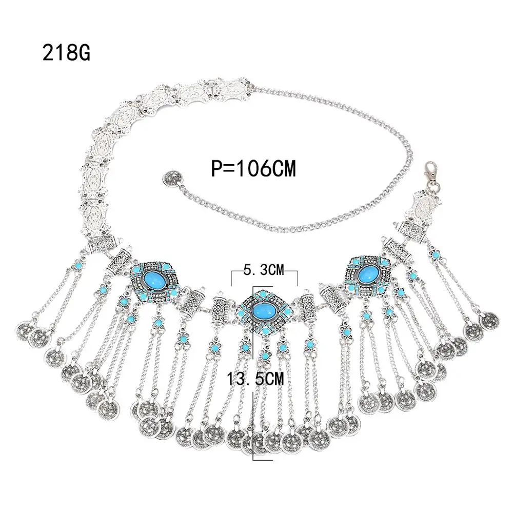 

Waist Chain Retro Ethnic Style Coin Pendant Ladies Belly Dance Waist Chain Minority Accessories.