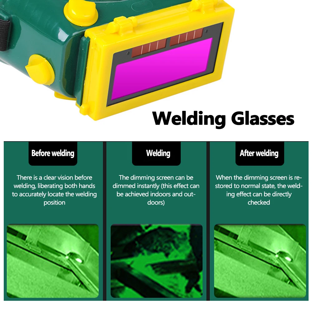 

Solar Power Automatic Variable Light Argon Arc Welding Electric Welding Glasses Welding Anti Glare Protections Clamshell Design