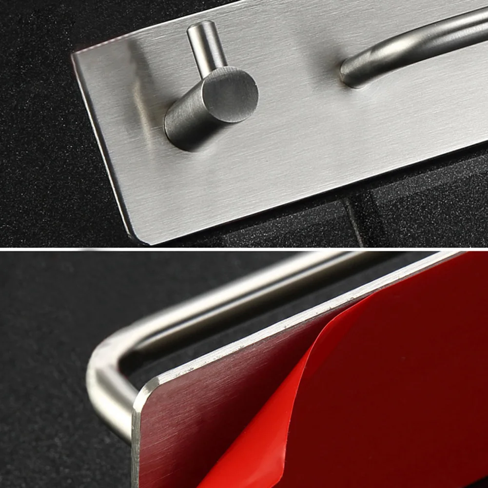 Самоклеящаяся Полка для полотенец из нержавеющей стали ванной комнаты