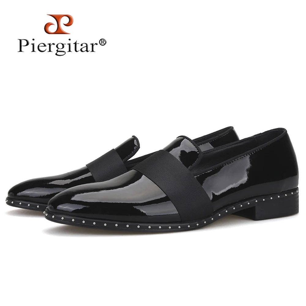 Мокасины Piergitar мужские из лакированной кожи роскошные брендовые туфли ручной