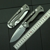 new style ad15 folding knife d2 blade titanium handle outdoor hunting camp fishing survival pocket tactics kitchen gift edc tool