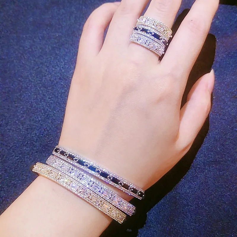 ZAKOL винтажный микро инкрустация кубического циркония блестящий Классический