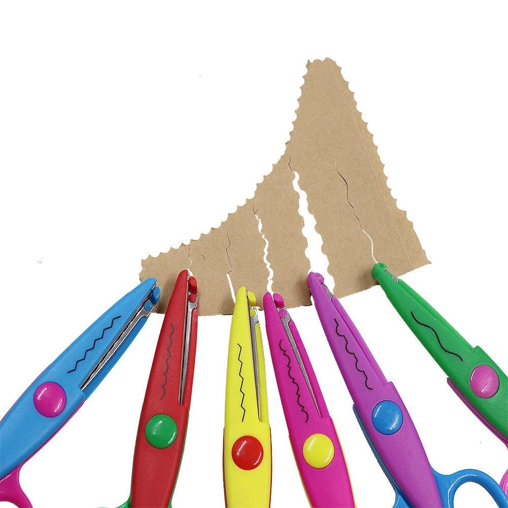 5Pcs/Set Pinking Shears Dressmaking Tailor Scissor Sewing Craft Zig Zag Scissors DIY Decorative Paper Cut Tool Random | Дом и сад