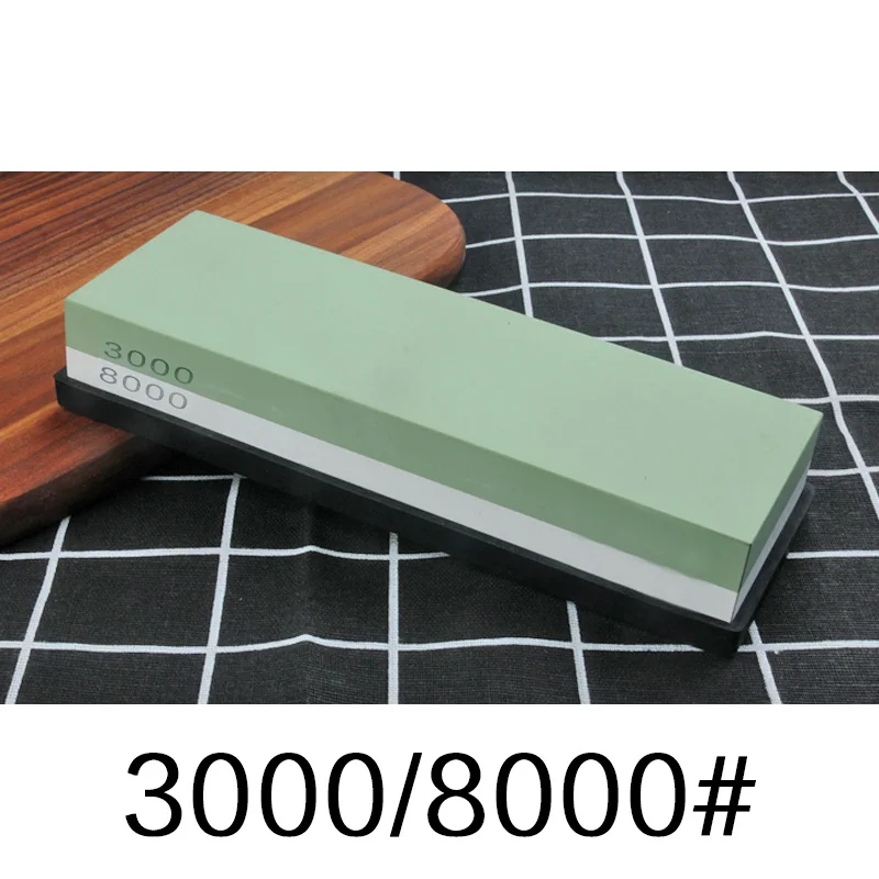 Двухсторонняя 240 600 1000 3000 5000 8000 зернистость профессиональная точилка для ножей точильный камень шлифовальный камень с нескользящей основой - Цвет: 3000 8000 grit
