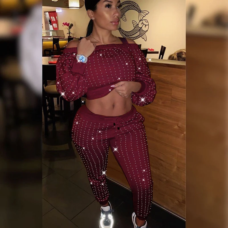 2 шт. женская спортивная одежда в горошек с длинным рукавом открытыми плечами