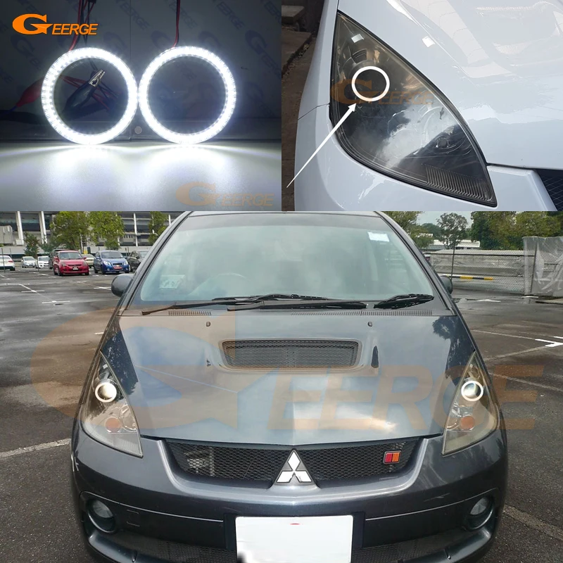 Для mitsubishi colt version R 2006 2007 2008 отличный ультра яркий SMD LED Ангельские Глазки halo rings kit