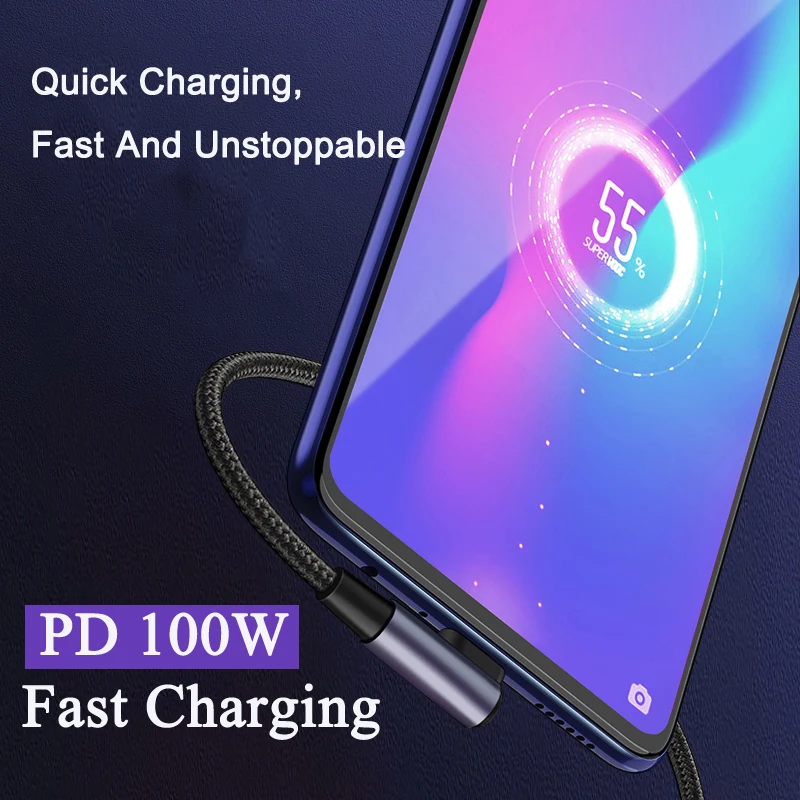 кабель oppselve 100 вт type c на usb c pd для быстро