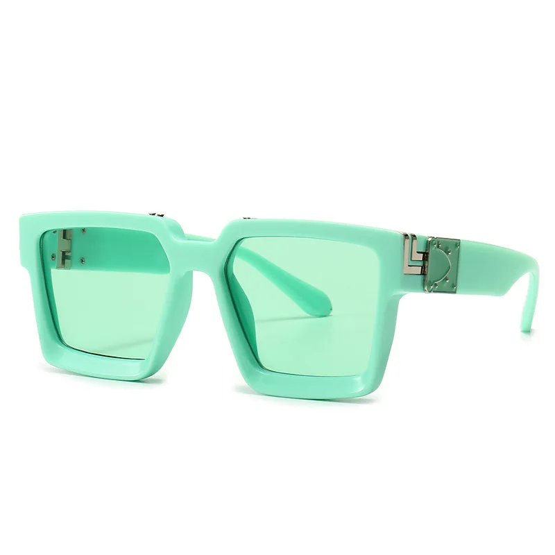

2020 Classic Fashion Luxury Brand Designer Oversized Square Sunglasses Men Women Vintage Shield Sun Glasses For Male UV400