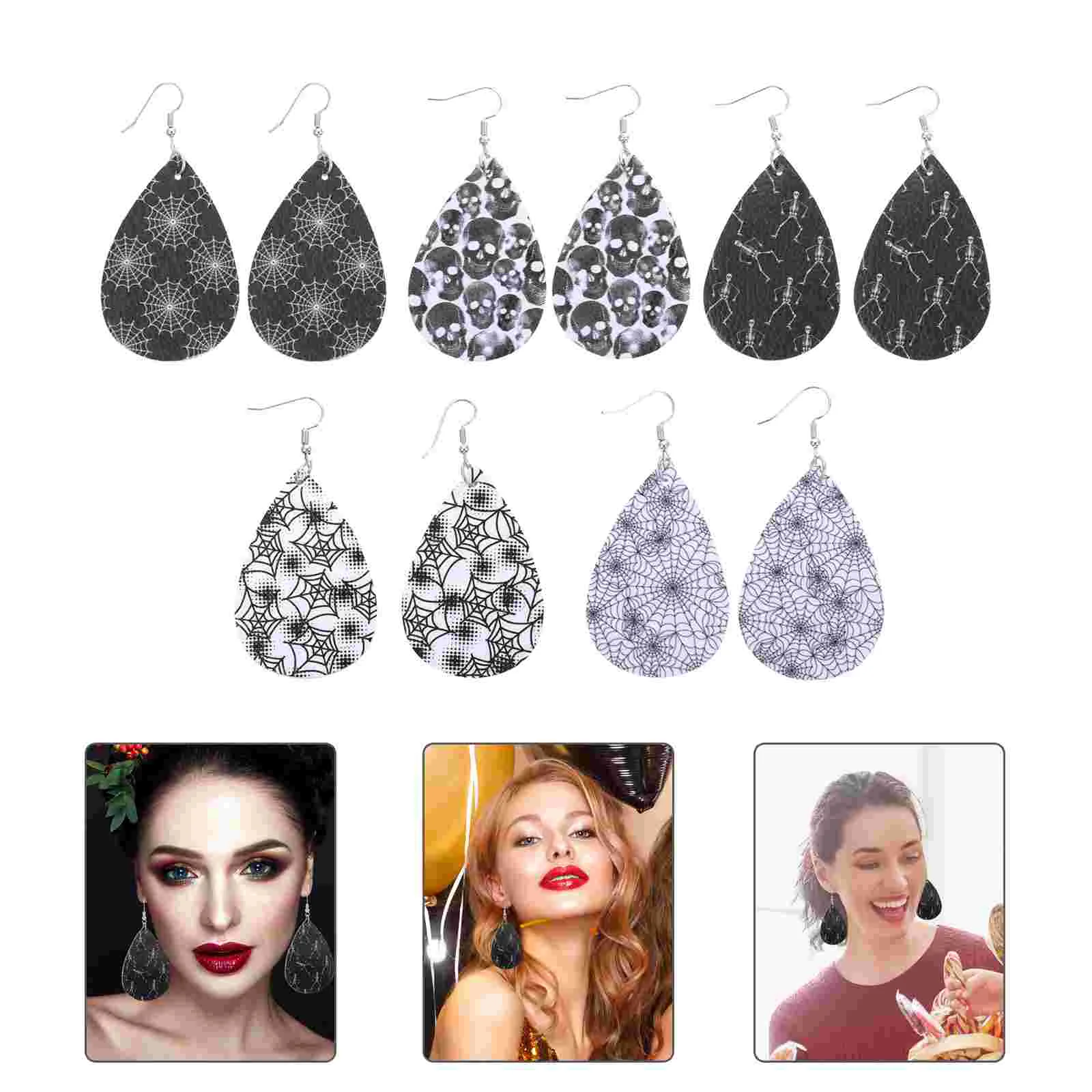 

5 Pairs Cobweb Earrings Drop Decors Earrings Supplies