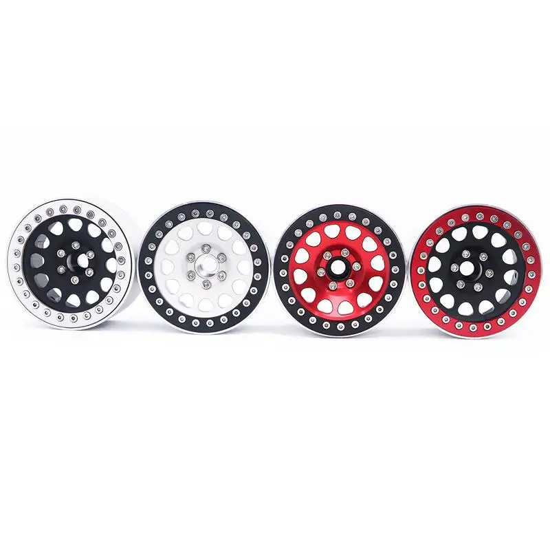

4Pcs Aluminum Wheel Hub 2.2 Beadlock Wheel Rims for1/10 RC Rock Crawler Axial SCX10 RR10 Wraith 90048 90018 Traxxas TRX4 TRX-6