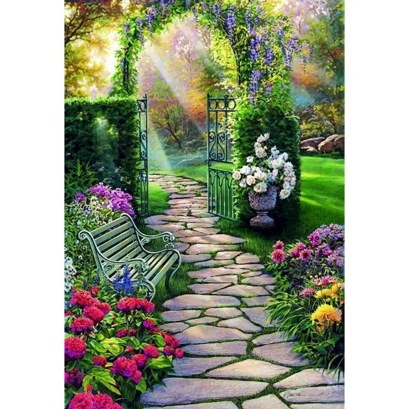 

GATYZTORY Paint By Number Landscape Full Set Pictures Oil Painting By Numbers Garden Drawing An Canvas Home Decoration DIY Gift
