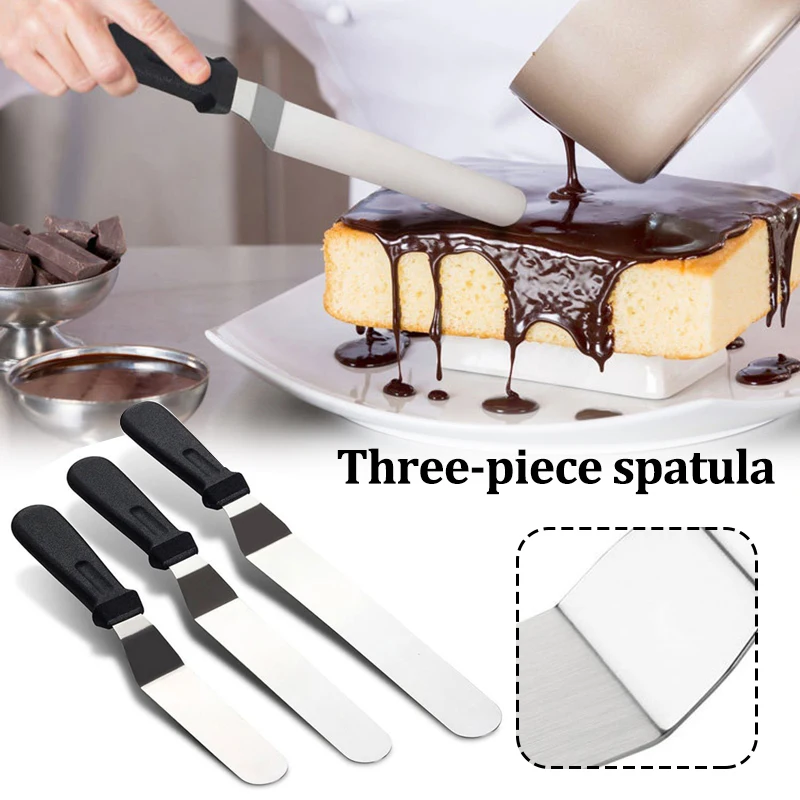 

Новейший набор шпателей для крема для торта из нержавеющей стали, шпатель для украшения тортов, матовые шпатели, инструмент для выпечки, для...