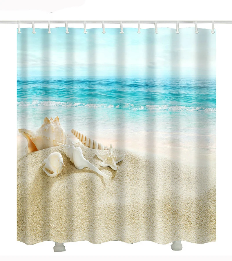 

blue sky sea wave bathroom curtain shower curtain waterproof polyester fabric wc toilet curtain for bathroom