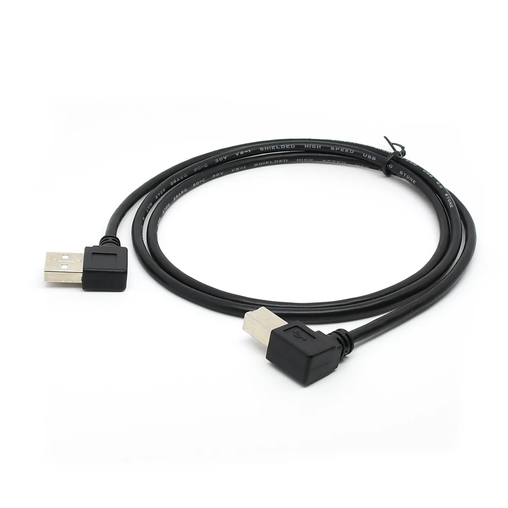 

Кабель для принтера, 90 градусов, USB2.0, левый угол, USB2.0 A «Папа-правая», USB B «папа», кабель для сканера принтера и hardisk