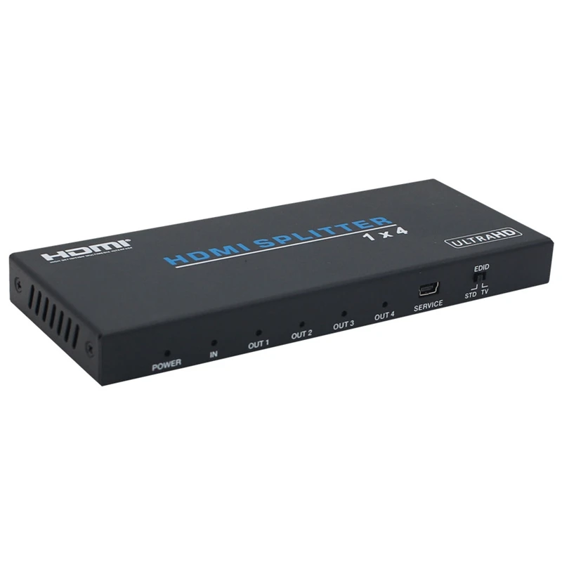 1X4 HDMI сплиттер Adatper Split 4K/60Hz 3D HDR 1080P Hub EDID Control для DVD PS3 CCTV EU Plug | Электроника