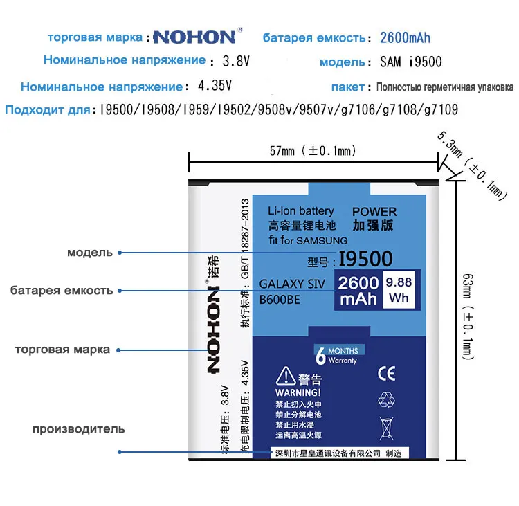 NOHON телефон батарея для samsung GALAXY S4 NFC Note 4 Edge B600BE N9100 N910X N9150 Замена литий-полимерная батарея