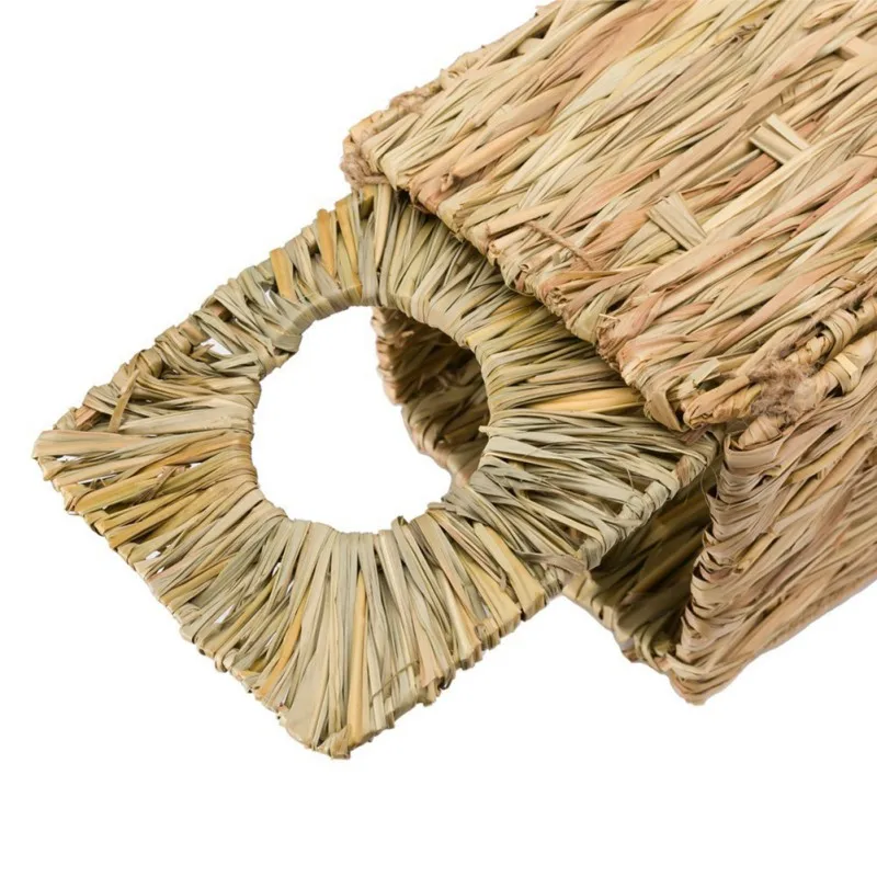 

Handcraft Woven Grass Hamster Nest Small Pet Rabbit Hamster Cage House Chew Toys Foldable Pig Rat Hedgehogs Chinchilla Bed