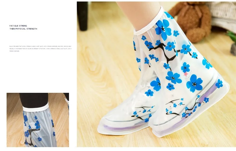 Aleafalling женские и мужские водонепроницаемые Многоразовые Чехлы для обуви с сине