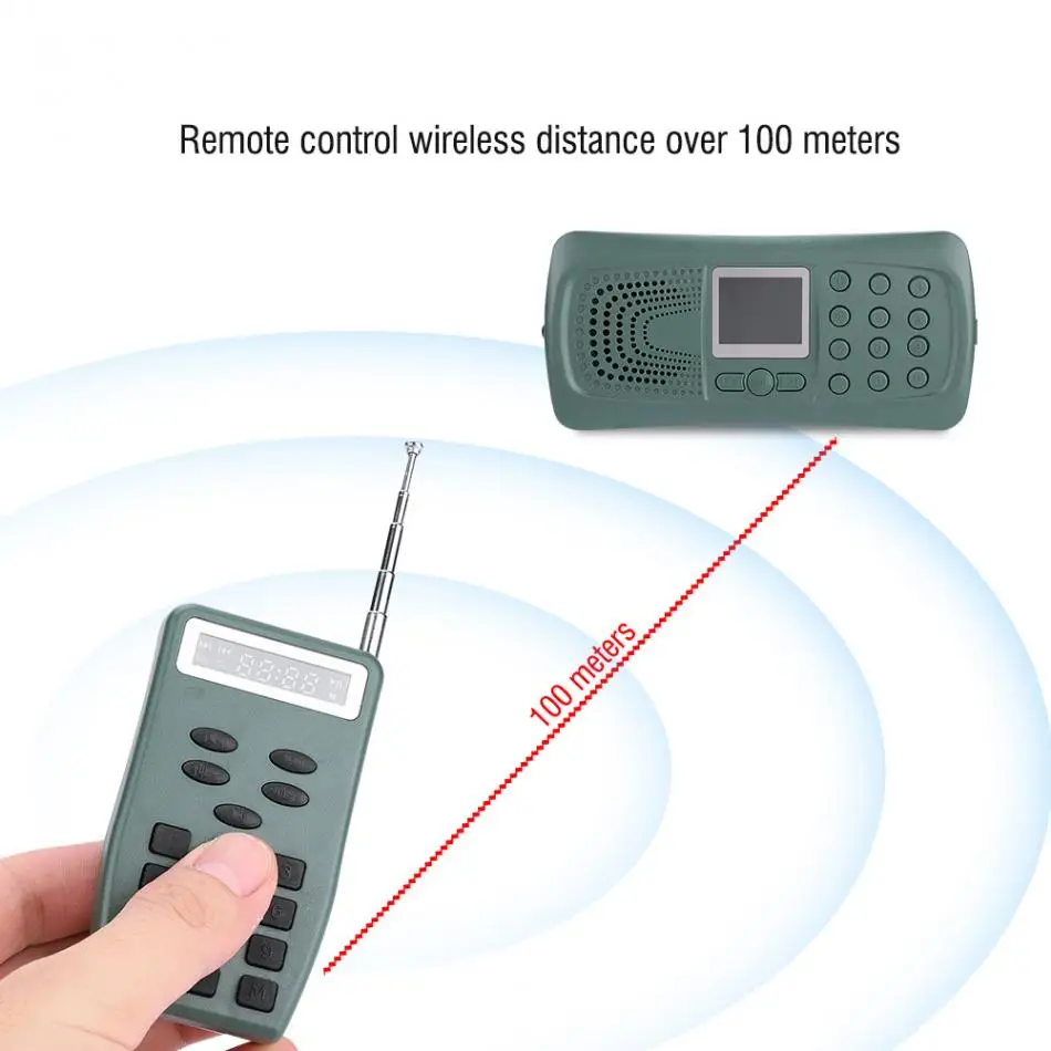 CP-387 10 Вт 120 дБ электронная охотничья птица звонящая 100MRemote Control приманка для охоты