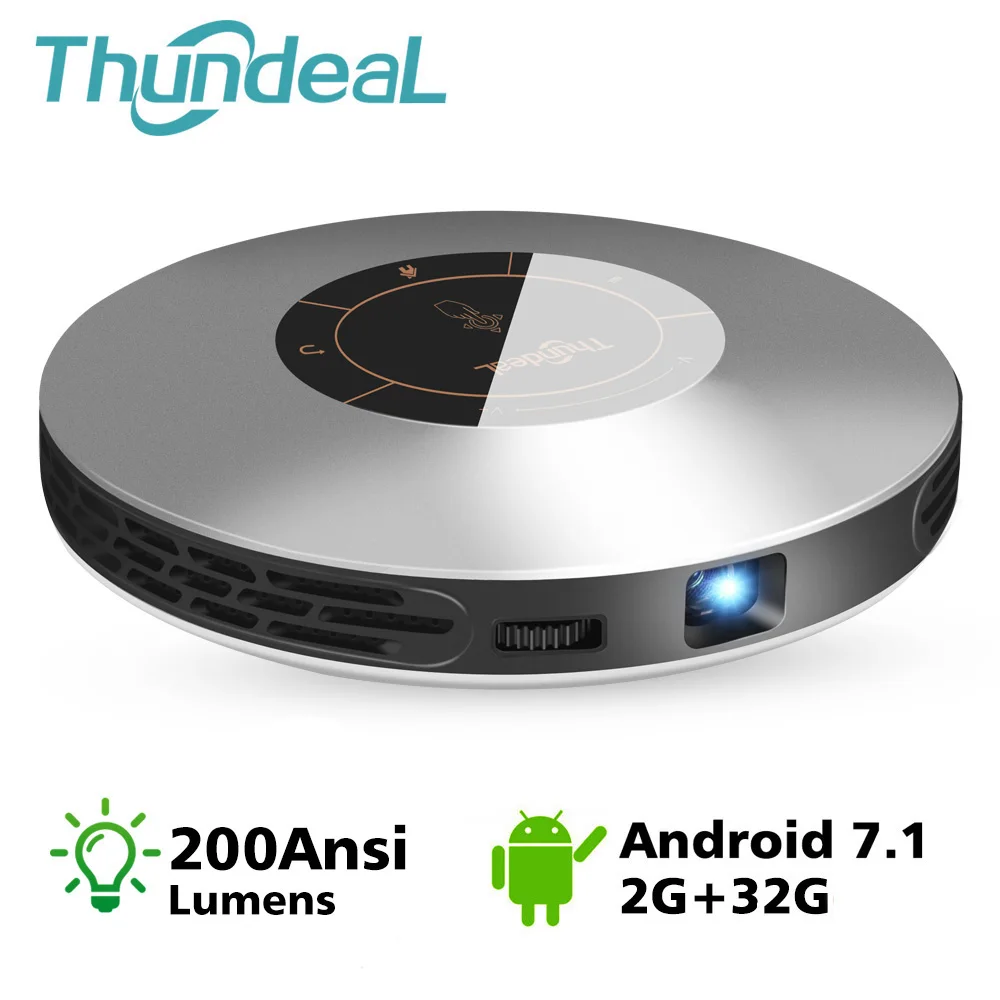 ThundeaL DLP проектор T18 Max WiFi Android 7 0 Карманный HDMI для 4K 2K 16G 32G супер-мини LED 3D T18MAX