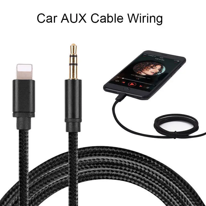 1 м для Lightning/AUX кабеля, автомобильный конвертер, 3,5 мм разъем, кабель для наушников, Aux линия, аудио адаптер для наушников для IPhone, IPad, IOS
