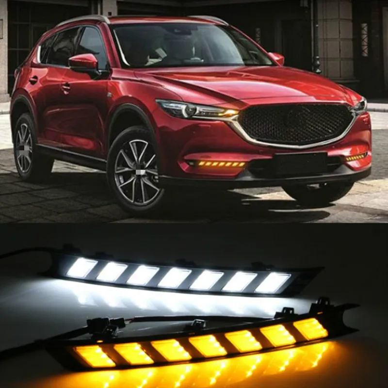2 шт. DRL 12V Светодиодный дневной светильник противотуманных фар украшения для Mazda